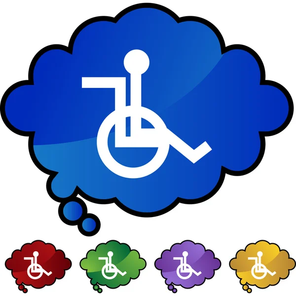 Wheelchair web icon — Stock Vector