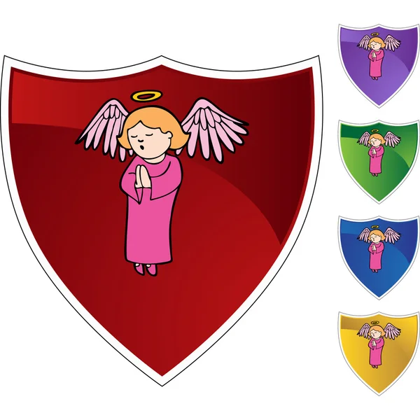 Bidden meisje Angel — Stockvector