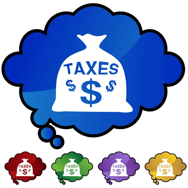 Impuestos icono web — Vector de stock