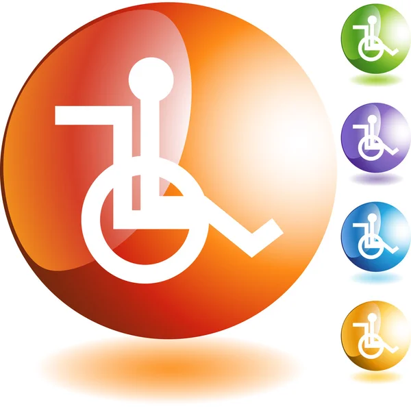 Wheelchair web icon — Stock Vector