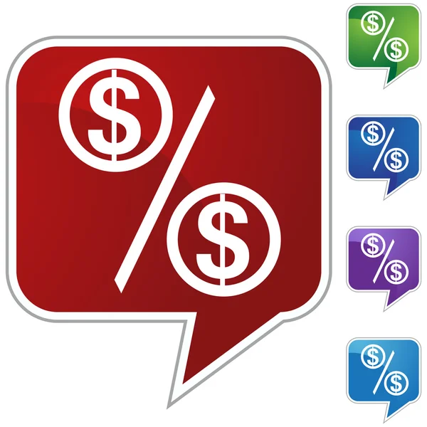 Percentage Rate web pictogram — Stockvector