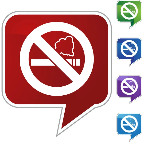 No Smoking button — Stock Vector