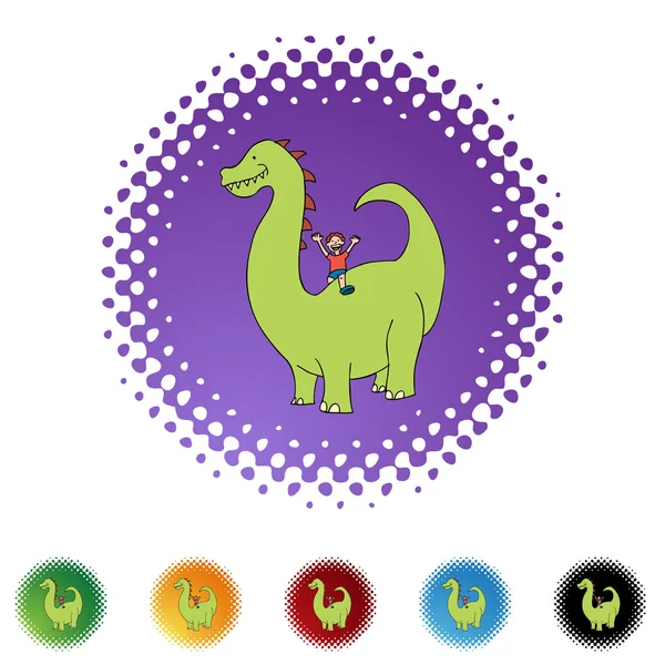 Dinosaur web icon — Stock Vector