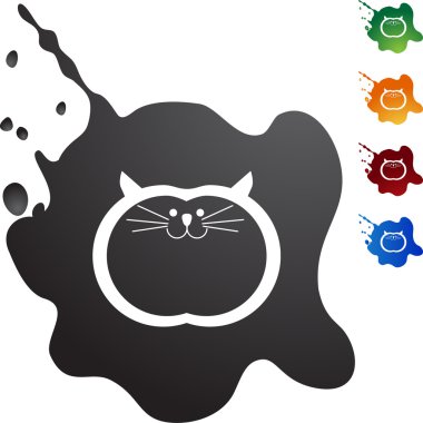 Şişman kedi web düğmesi