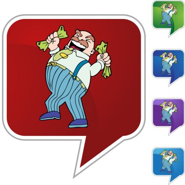 Açgözlülük adam kutsal kişilerin resmi düğme