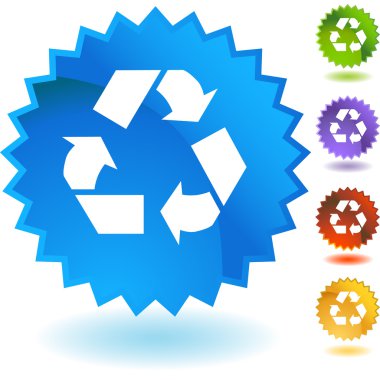 Geri dönüşüm sembolü web düğmesi