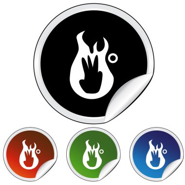 Üçüncü derece yanık web düğmesi