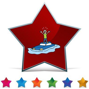 Sular altında araba düğme kümesi