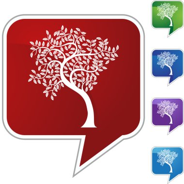 Yaprak ağaç simgesiyle