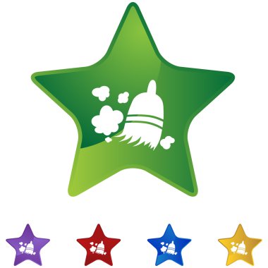 Makineli süpürge kutsal kişilerin resmi düğme