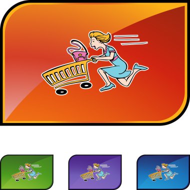 Alışveriş çılgınlığı web simgesi