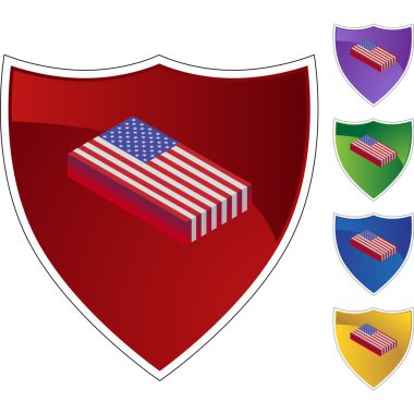 Amerikan bayrağı web düğmesi