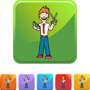 Kuaför kutsal kişilerin resmi düğme