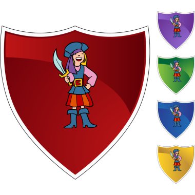 Korsan kız düğmesi