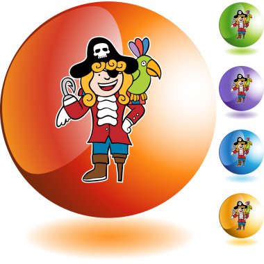 Bir kuş web düğme ile korsan