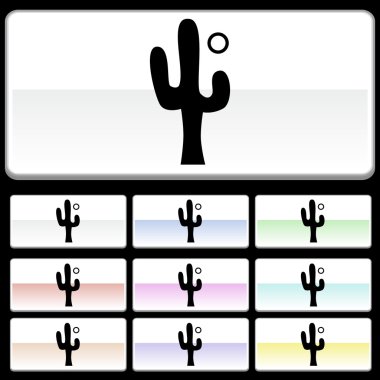 Kaktüs kutsal kişilerin resmi düğme