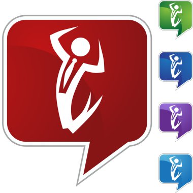 Mutlu işadamı web düğmesi