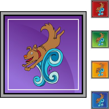 Yüzme köpek web simgesi