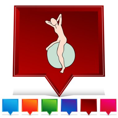 Egzersiz topu Gemstone düğme kümesi