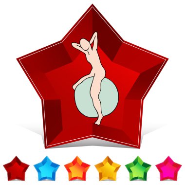 Egzersiz topu Gemstone düğme kümesi