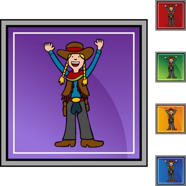 Kovboy kız web simgesi