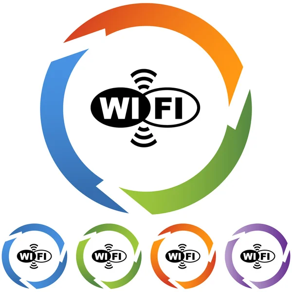 Przycisk sieci WiFi — Wektor stockowy