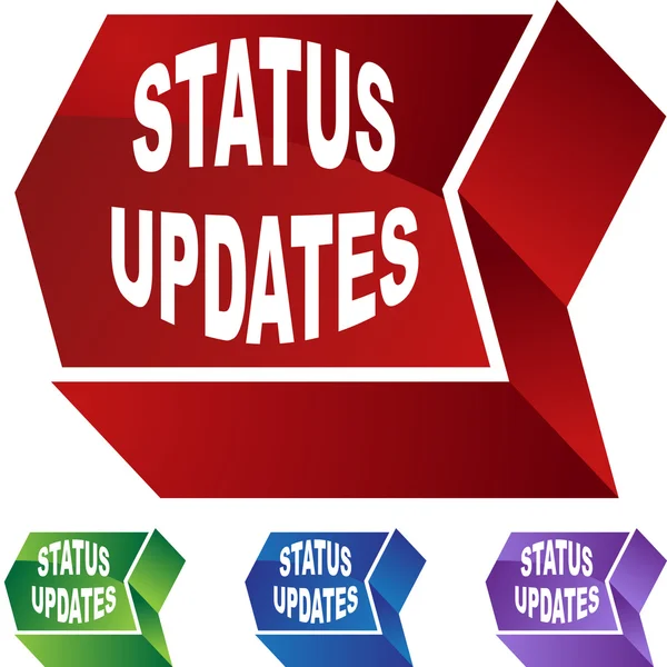 Status Updates web button — Stock Vector