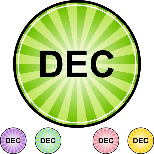 Δεκεμβρίου κουμπί web — Διανυσματικό Αρχείο