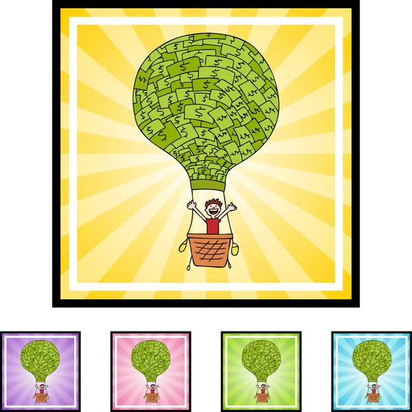 Geld ballon web pictogram — Stockvector