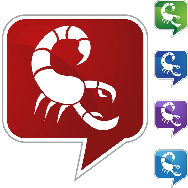 Przycisk web Scorpio — Wektor stockowy