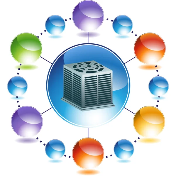 Web-Ikone für Klimaanlagen — Stockvektor