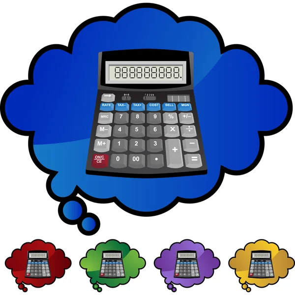 Calculadora iconos de colores — Vector de stock