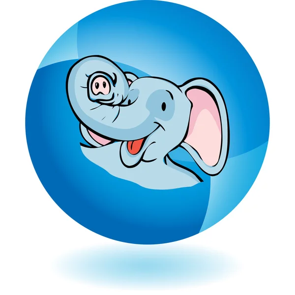 Elefant web Icon — Stock vektor