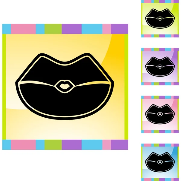 Kiss web knop — Stockvector