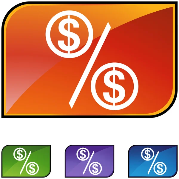 Percentage Rate web pictogram — Stockvector