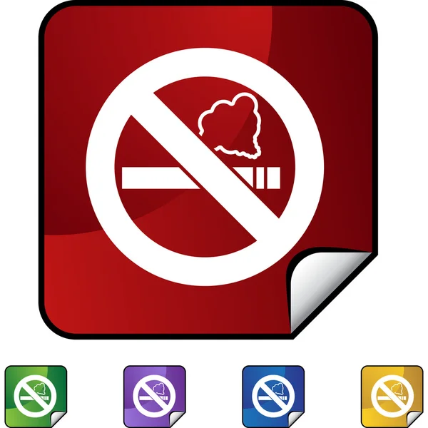 No Smoking button — Stock Vector