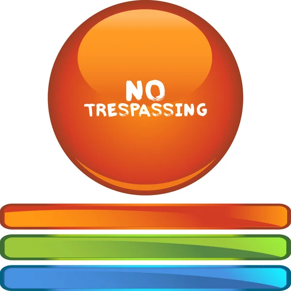 Ingen Trespassing färgglada ikon — Stock vektor
