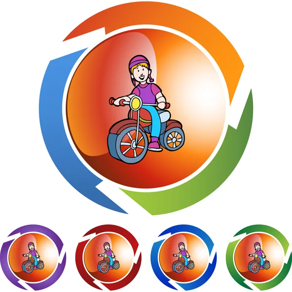 Motorfiets web pictogram — Stockvector