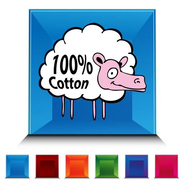 Sheep gemstone button set. — Stock Vector