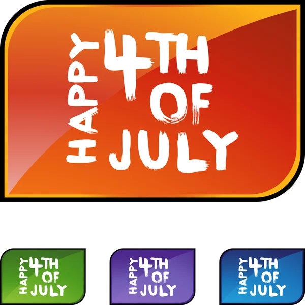 Happy Fourth July web icon — Stock Vector