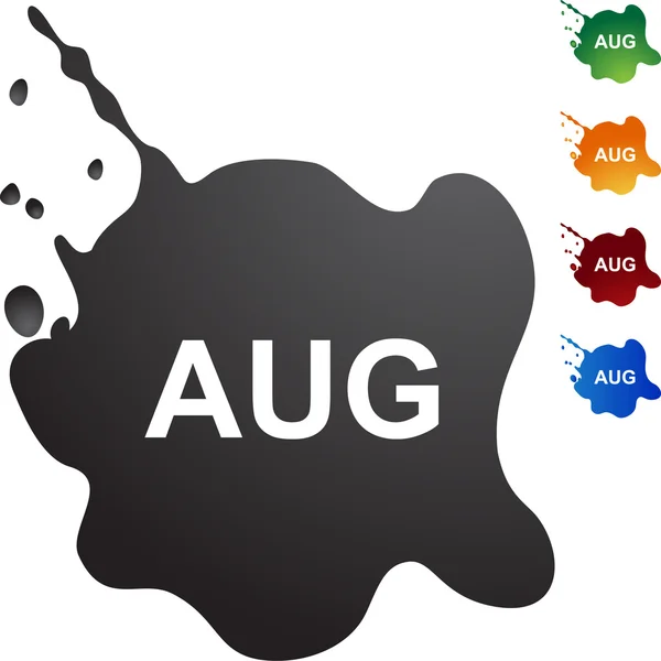 August web button — Stock Vector