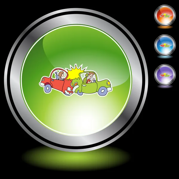 Accidente de coche icono web — Vector de stock