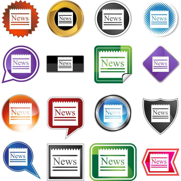 News bouton web — Image vectorielle