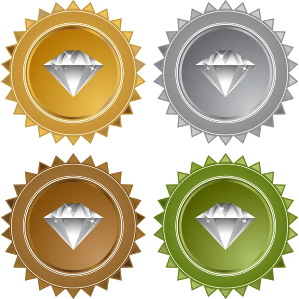 Diamond  web button — Stock Vector