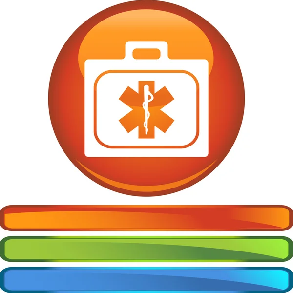 Medische Kit web pictogram — Stockvector