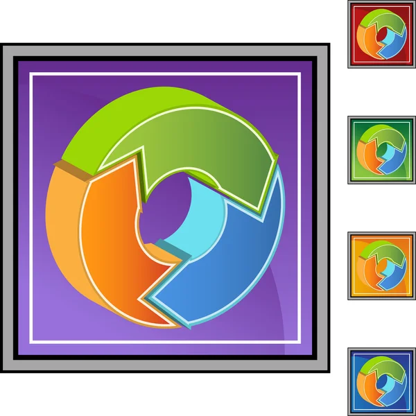 Recycling Pfeil Web-Taste — Stockvektor