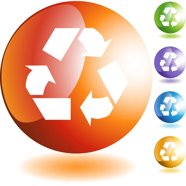 Recycling Symbol Web-Taste — Stockvektor