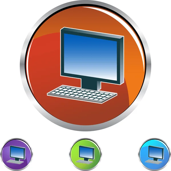 Computer web icon — Stock Vector