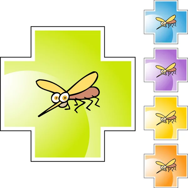 Mosquito botón web — Archivo Imágenes Vectoriales