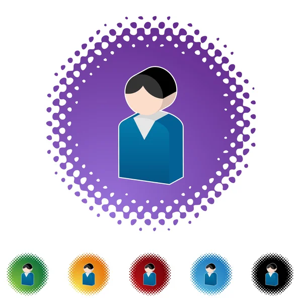 Young Man web pictogram — Stockvector